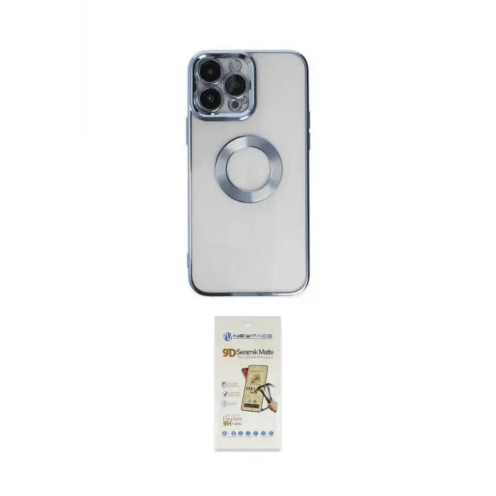 ieg™ iPhone 14 Pro Max Kılıf Pusula Form - Siyah Mat Seramik Nano Ekran Koruyucu