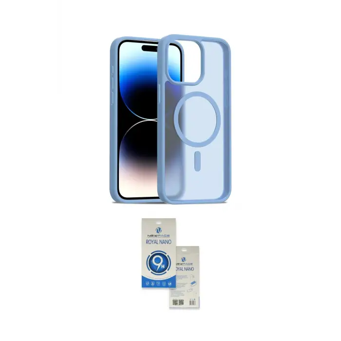ieg™ iPhone 14 Pro Max Kılıf Siluet Minimal Prime - Şeffaf Royal Nano Ekran Koruyucu