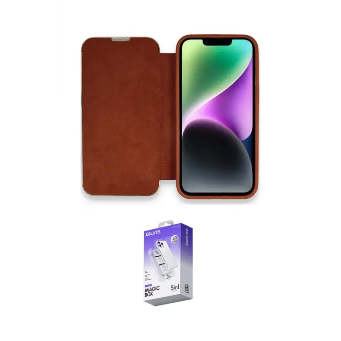 ieg™ iPhone 14 Pro Max Kılıf Siluet Minimal Serisi - Siyah Bilvis 5in1 3D Magic Cam Ekran Koruyucu