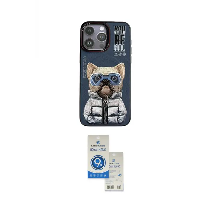 ieg™ iPhone 14 Pro Max Kılıf Siluet Modern Özel Seri - Şeffaf Royal Nano Ekran Koruyucu