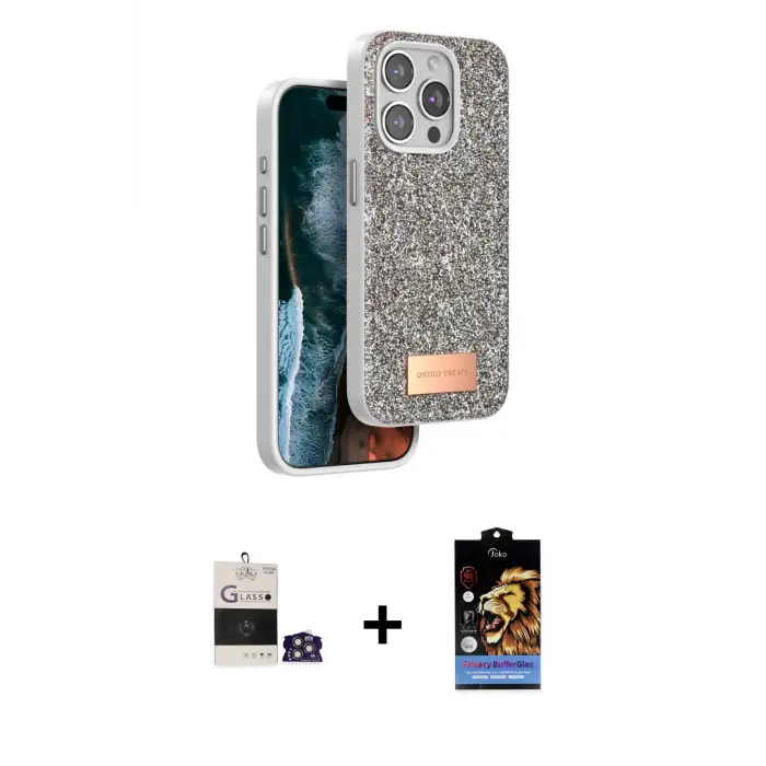 ieg™ iPhone 14 Pro Max Kılıf Vadi Klasik Serisi - Siyah Buffer Hayalet Cam Ekran Koruyucu + Bilvis Titan Kamera Lens - GS