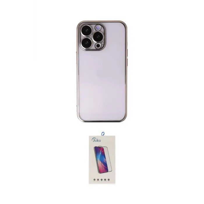 ieg™ iPhone 14 Pro Max Kılıf Vadi Minimal - Siyah Joko 5D Cam