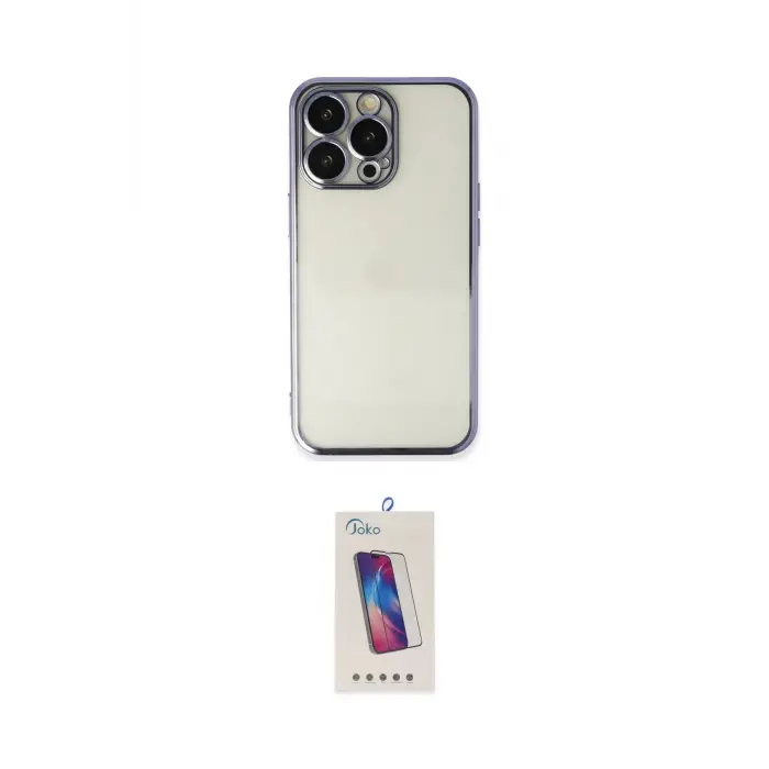 ieg™ iPhone 14 Pro Max Kılıf Vadi Minimal - Siyah Joko 5D Cam