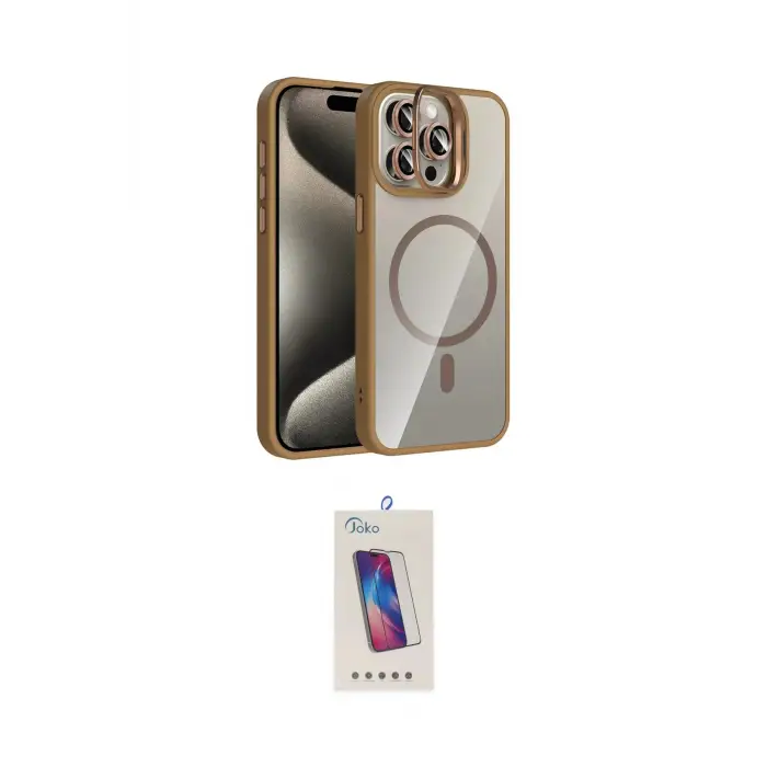 ieg™ iPhone 14 Pro Max Kılıf Yadigar Asil Koleksiyonu - Siyah Joko 5D Cam
