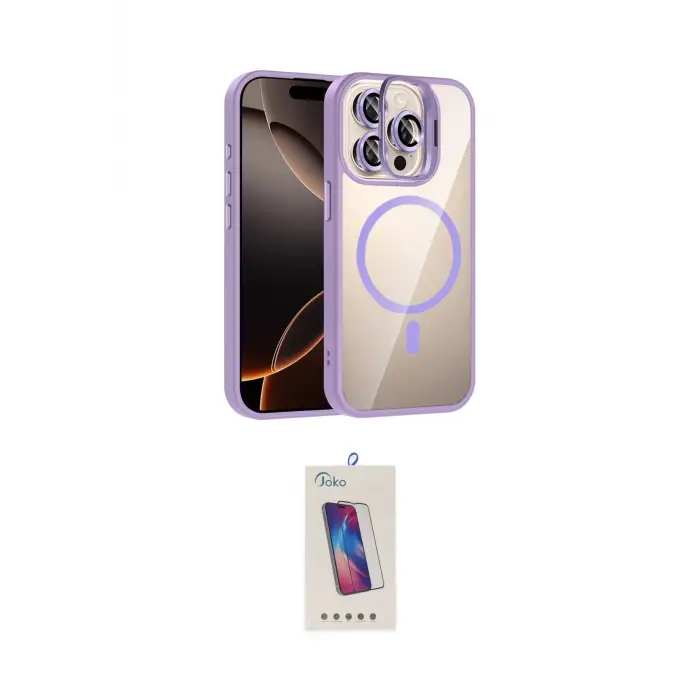 ieg™ iPhone 14 Pro Max Kılıf Yadigar Asil Koleksiyonu - Siyah Joko 5D Cam