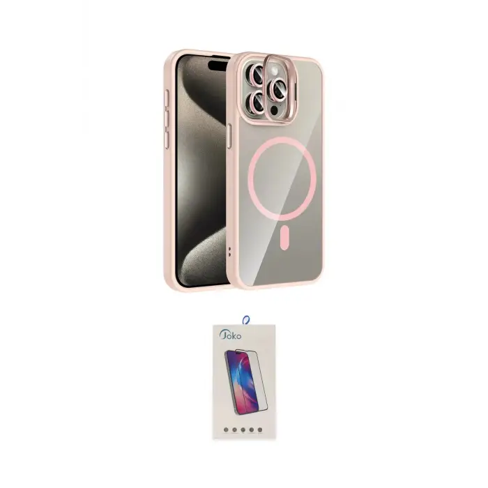 ieg™ iPhone 14 Pro Max Kılıf Yadigar Asil Koleksiyonu - Siyah Joko 5D Cam