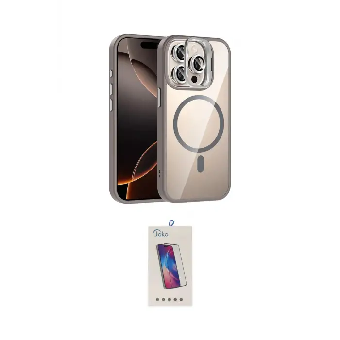 ieg™ iPhone 14 Pro Max Kılıf Yadigar Asil Koleksiyonu - Siyah Joko 5D Cam