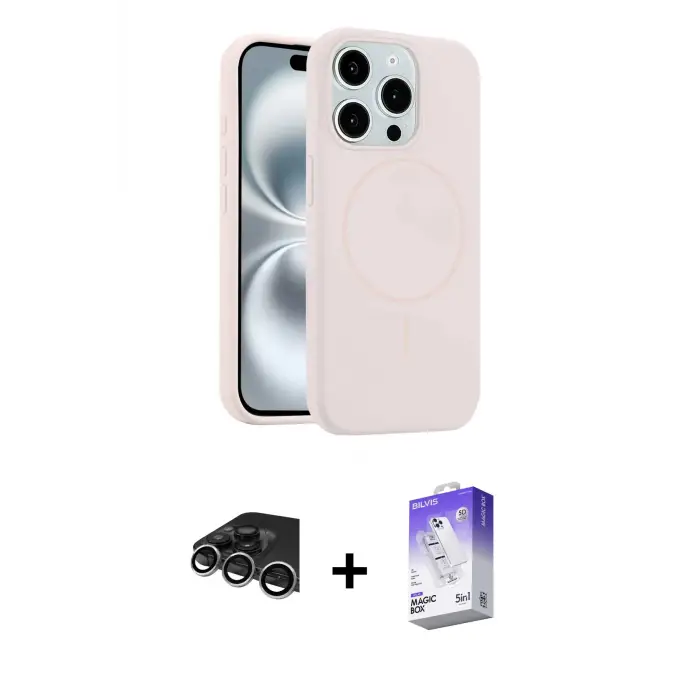 ieg™ iPhone 14 Pro Max Kılıf Yankı Form Serisi - Siyah Bilvis 5in1 3D Magic Cam Ekran Koruyucu + Raze Metal Kamera Lens - GS