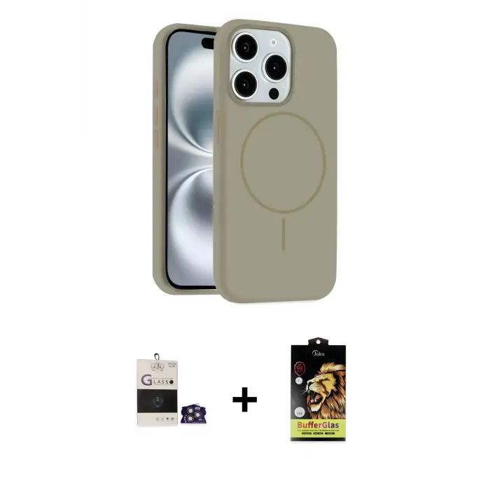 ieg™ iPhone 14 Pro Max Kılıf Yankı Form Serisi - Siyah Buffer Cam Ekran Koruyucu + Bilvis Titan Kamera Lens - GS