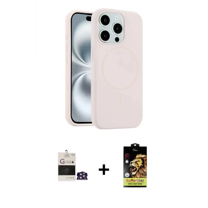 ieg™ iPhone 14 Pro Max Kılıf Yankı Form Serisi - Siyah Buffer Cam Ekran Koruyucu + Bilvis Titan Kamera Lens - GS