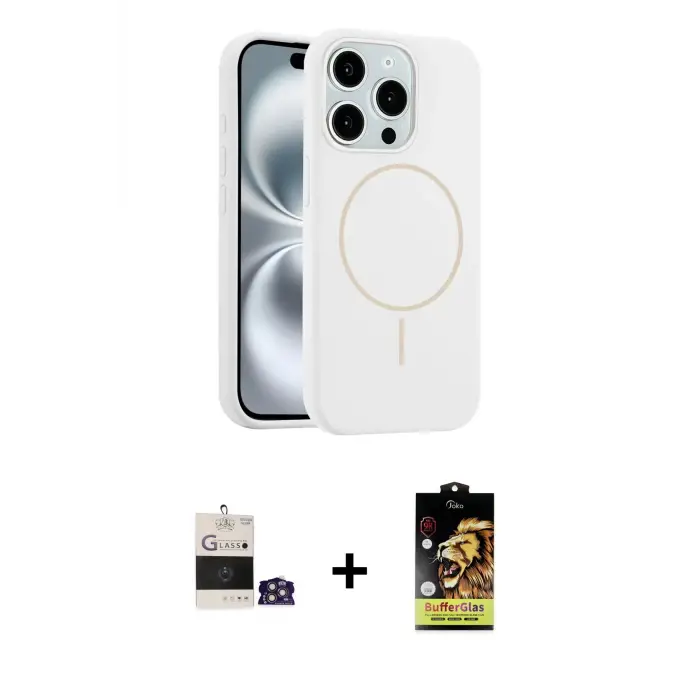 ieg™ iPhone 14 Pro Max Kılıf Yankı Form Serisi - Siyah Buffer Cam Ekran Koruyucu + Bilvis Titan Kamera Lens - GS