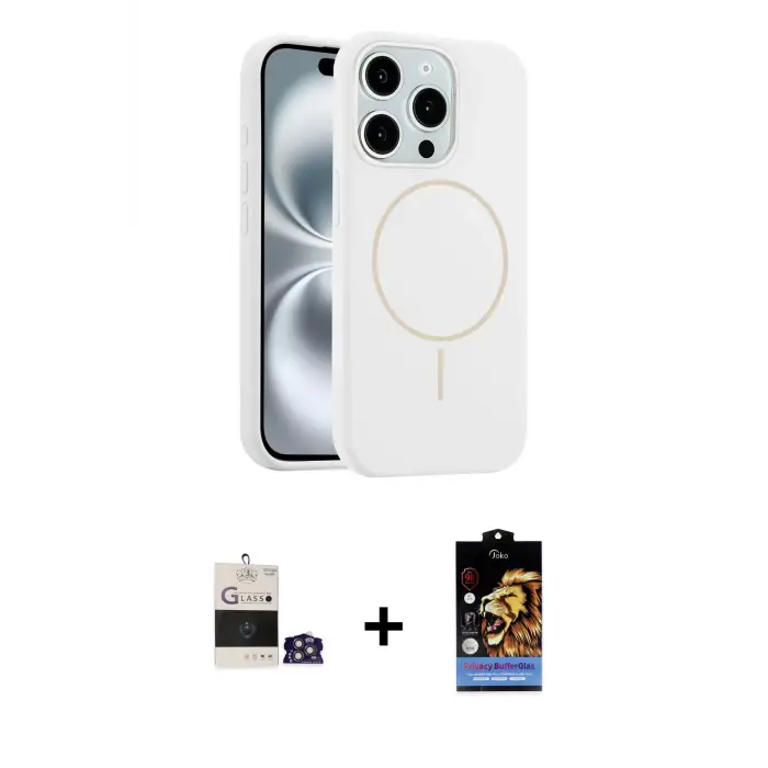 ieg™ iPhone 14 Pro Max Kılıf Yankı Form Serisi - Siyah Buffer Hayalet Cam Ekran Koruyucu + Bilvis Titan Kamera Lens - GS