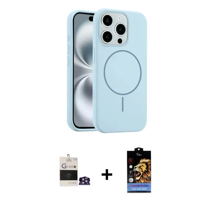 ieg™ iPhone 14 Pro Max Kılıf Yankı Form Serisi - Siyah Buffer Hayalet Cam Ekran Koruyucu + Bilvis Titan Kamera Lens - GS