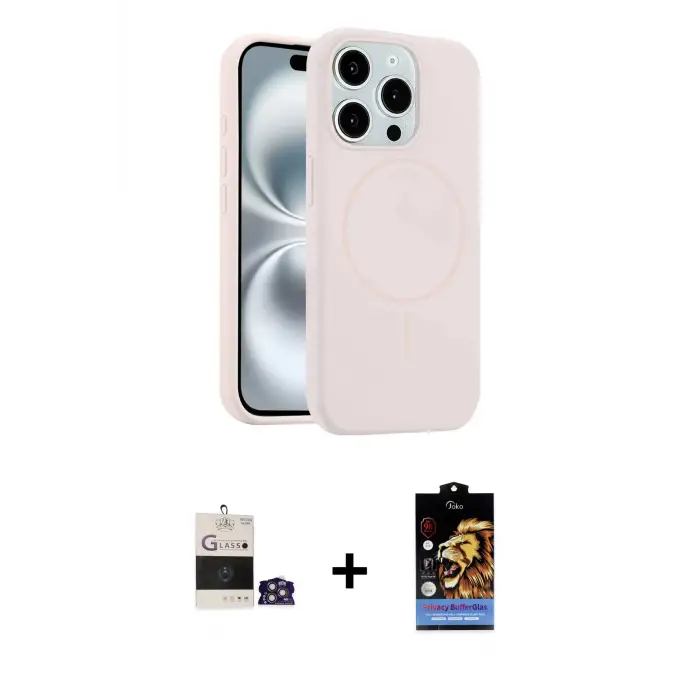 ieg™ iPhone 14 Pro Max Kılıf Yankı Form Serisi - Siyah Buffer Hayalet Cam Ekran Koruyucu + Bilvis Titan Kamera Lens - GS