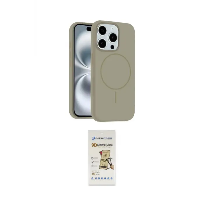 ieg™ iPhone 14 Pro Max Kılıf Yankı Form Serisi - Siyah Mat Seramik Nano Ekran Koruyucu