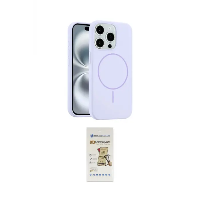 ieg™ iPhone 14 Pro Max Kılıf Yankı Form Serisi - Siyah Mat Seramik Nano Ekran Koruyucu