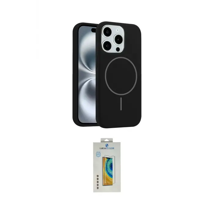 ieg™ iPhone 14 Pro Max Kılıf Yankı Form Serisi - Siyah Polymer Nano Ekran Koruyucu