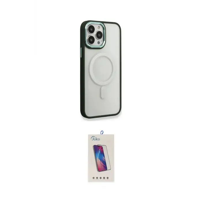 ieg™ iPhone 14 Pro Max Kılıf Yankı Işık Özel Seri - Siyah Joko 5D Cam