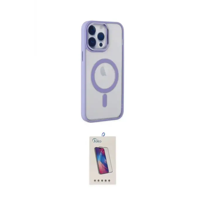 ieg™ iPhone 14 Pro Max Kılıf Yankı Işık Özel Seri - Siyah Joko 5D Cam