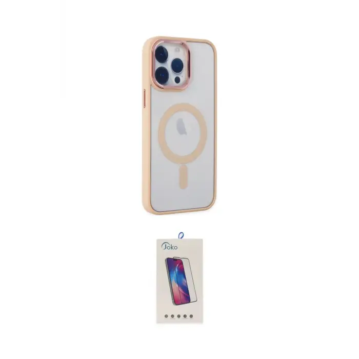 ieg™ iPhone 14 Pro Max Kılıf Yankı Işık Özel Seri - Siyah Joko 5D Cam