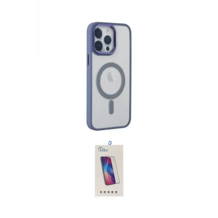 ieg™ iPhone 14 Pro Max Kılıf Yankı Işık Özel Seri - Siyah Joko 5D Cam