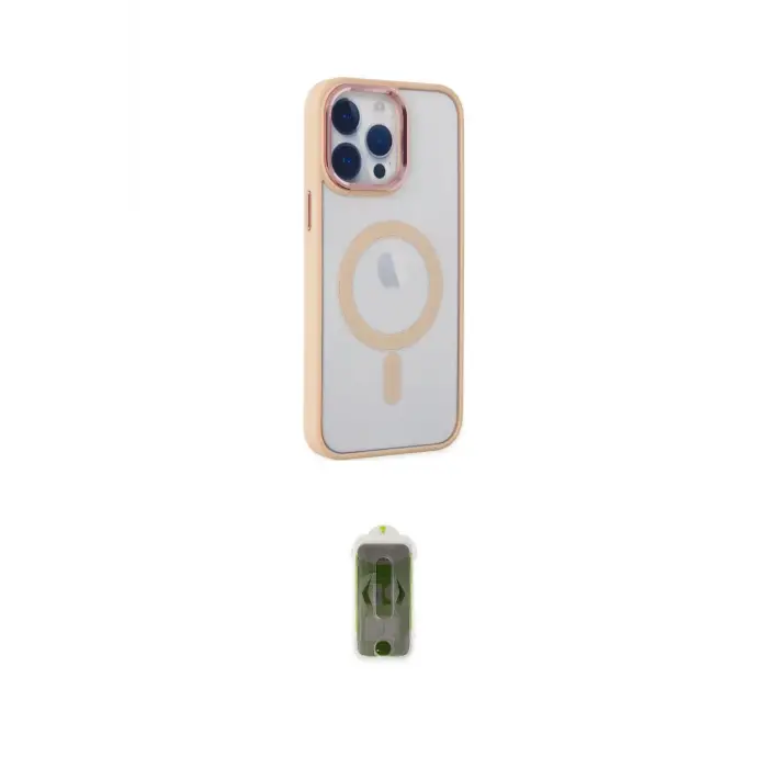ieg™ iPhone 14 Pro Max Kılıf Yankı Işık Özel Seri - Siyah Joko Magic 5D Hayalet Cam