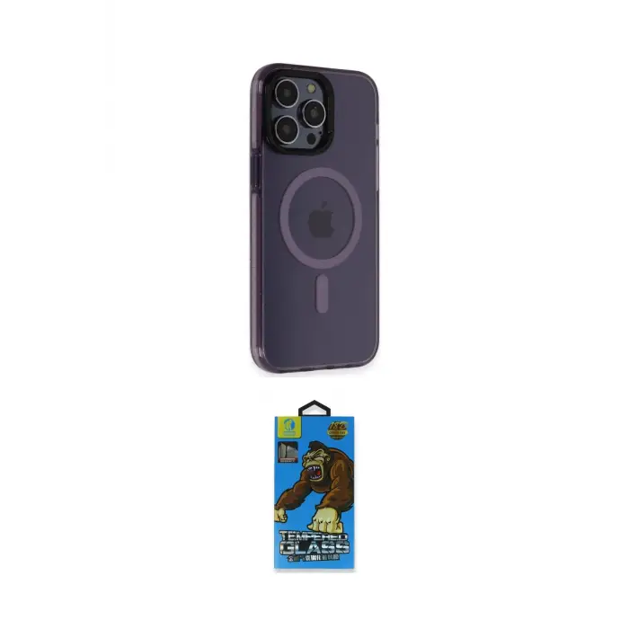 ieg™ iPhone 14 Pro Max Kılıf Yankı Işık Prime - Siyah 18D Cam Ekran Koruyucu