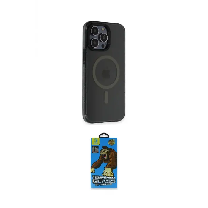 ieg™ iPhone 14 Pro Max Kılıf Yankı Işık Prime - Siyah 18D Cam Ekran Koruyucu
