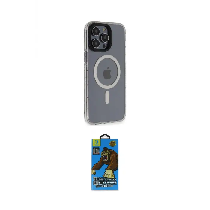 ieg™ iPhone 14 Pro Max Kılıf Yankı Işık Prime - Siyah 18D Cam Ekran Koruyucu