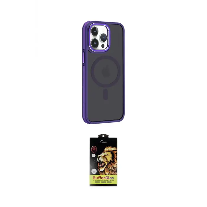 ieg™ iPhone 14 Pro Max Kılıf Yörünge Klasik - Siyah Buffer Cam Ekran Koruyucu