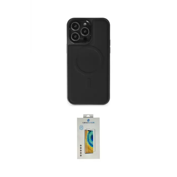 ieg™ iPhone 14 Pro Max Kılıf Zirve Işık Serisi - Siyah Polymer Nano Ekran Koruyucu