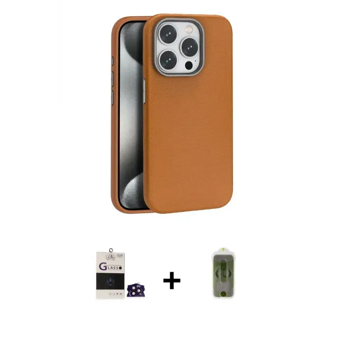 ieg™ iPhone 14 Pro Max Kılıf Zirve Modern Prime - Siyah Joko Magic 5D Hayalet Cam + Bilvis Titan Kamera Lens - DNMR
