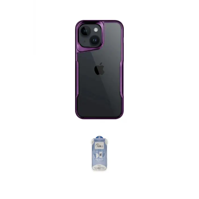 ieg™ iPhone 15 Kılıf Akış Çizgi Koleksiyonu - Siyah Joko Magic 5D Cam