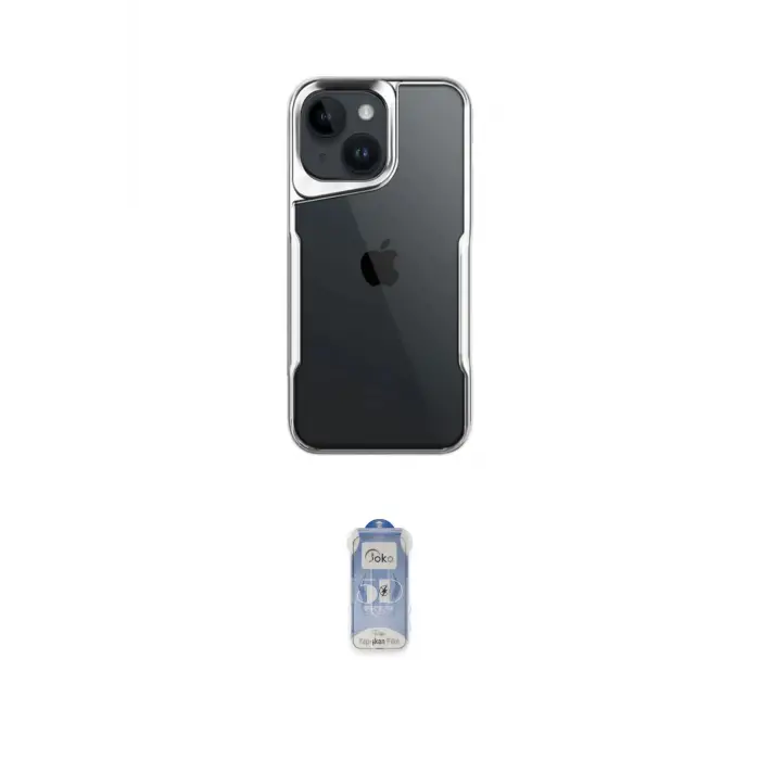 ieg™ iPhone 15 Kılıf Akış Çizgi Koleksiyonu - Siyah Joko Magic 5D Cam