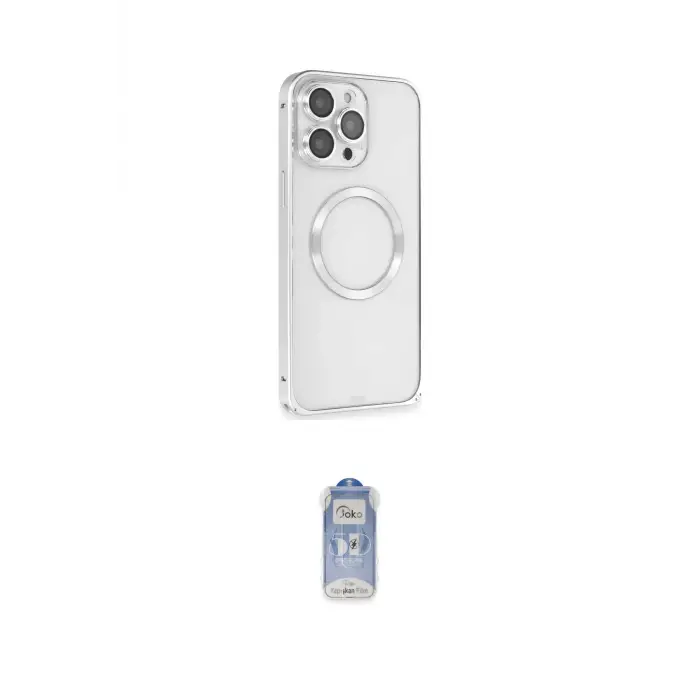 ieg™ iPhone 15 Pro Kılıf Ahenk Işık Serisi - Siyah Joko Magic 5D Cam