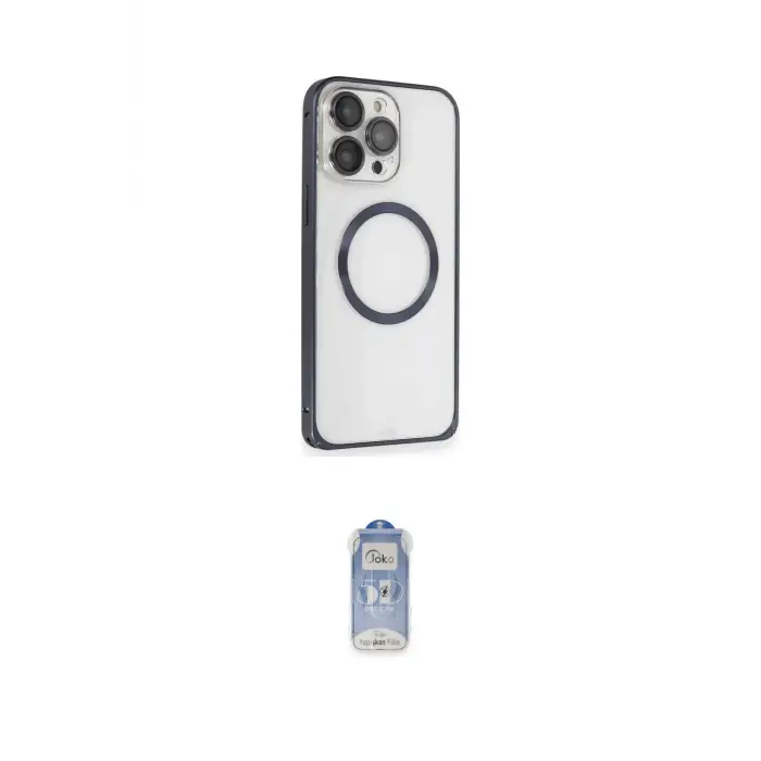 ieg™ iPhone 15 Pro Kılıf Ahenk Işık Serisi - Siyah Joko Magic 5D Cam