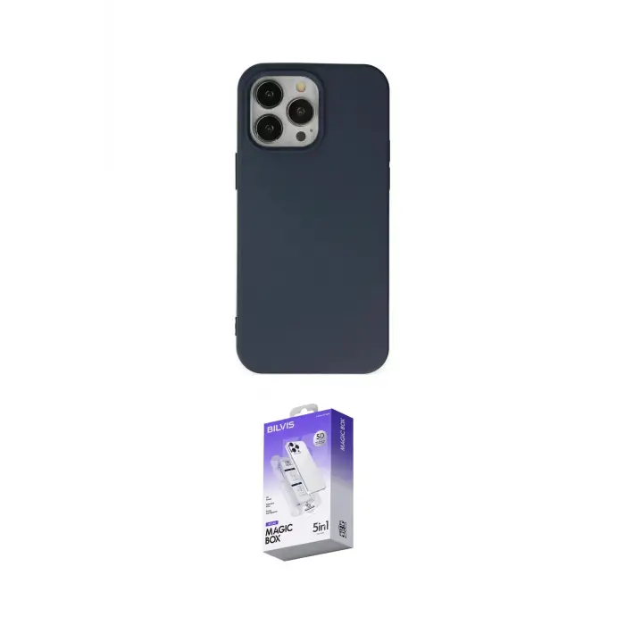 ieg™ iPhone 15 Pro Kılıf Ahenk Serisi - Siyah Bilvis 5in1 3D Magic Cam Ekran Koruyucu