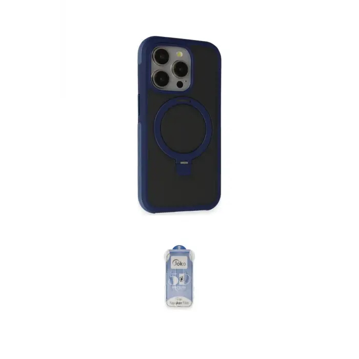 ieg™ iPhone 15 Pro Kılıf Ahenk Yansıma Özel Seri - Siyah Joko Magic 5D Cam