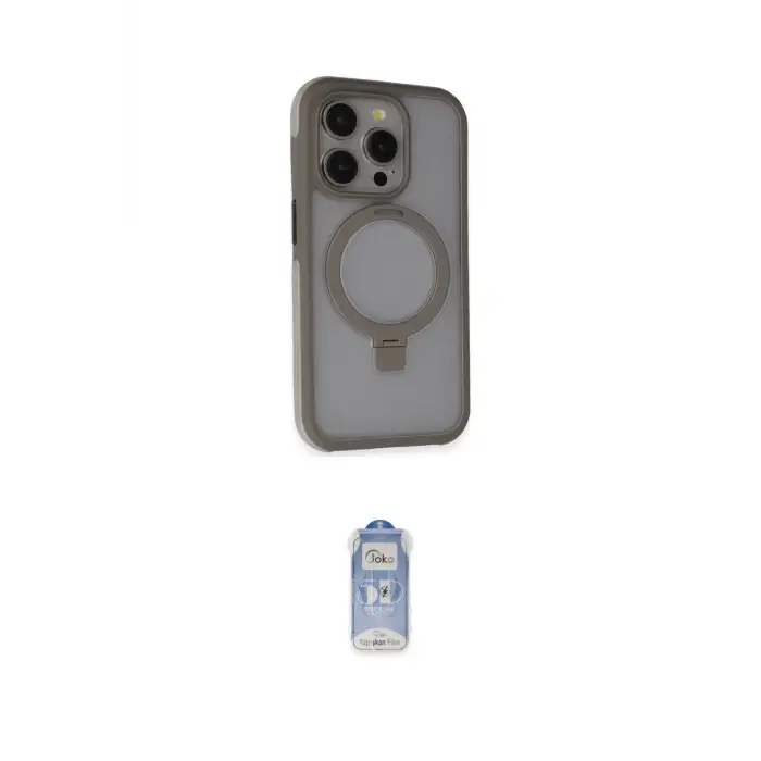 ieg™ iPhone 15 Pro Kılıf Ahenk Yansıma Özel Seri - Siyah Joko Magic 5D Cam