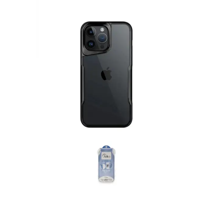 ieg™ iPhone 15 Pro Kılıf Akış Çizgi Koleksiyonu - Siyah Joko Magic 5D Cam