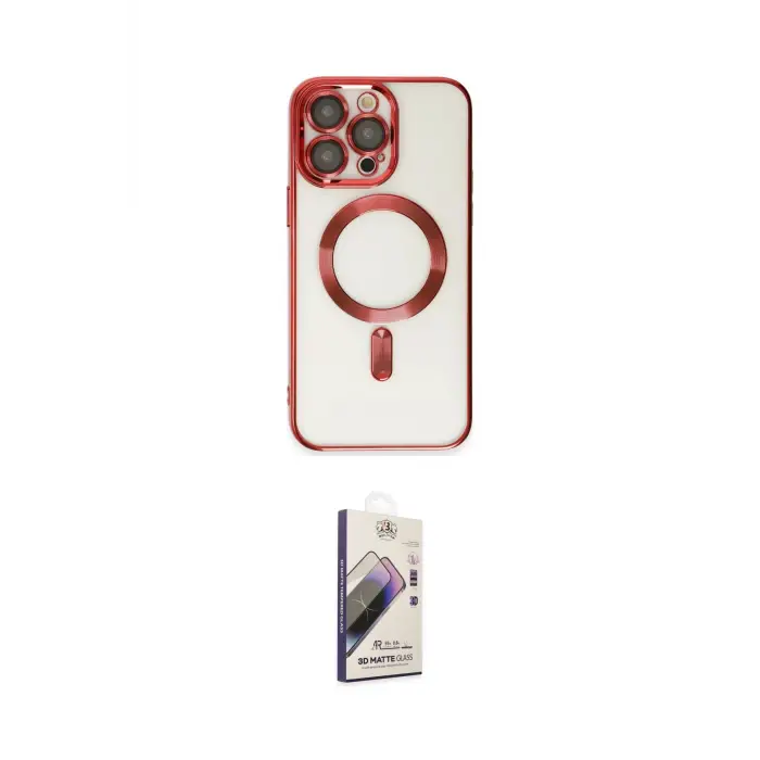 ieg™ iPhone 15 Pro Kılıf Nova Işık Özel Seri - Siyah Bilvis 3D Mat Cam Ekran Koruyucu