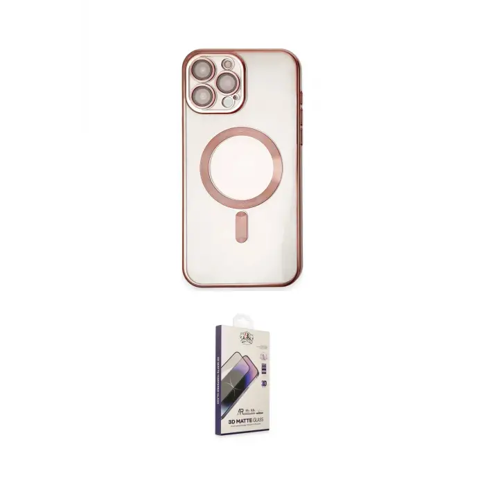ieg™ iPhone 15 Pro Kılıf Nova Işık Özel Seri - Siyah Bilvis 3D Mat Cam Ekran Koruyucu