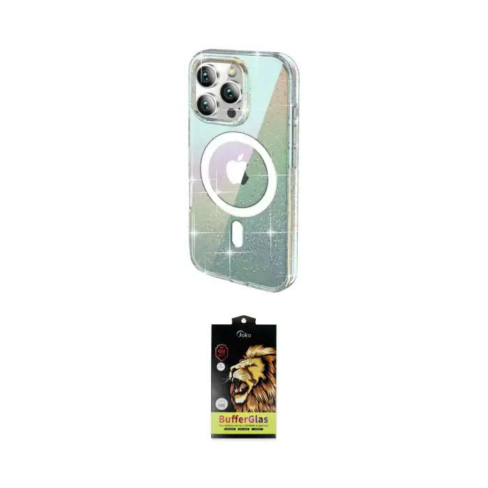 ieg™ iPhone 15 Pro Kılıf Odak Modern Serisi - Siyah Buffer Cam Ekran Koruyucu