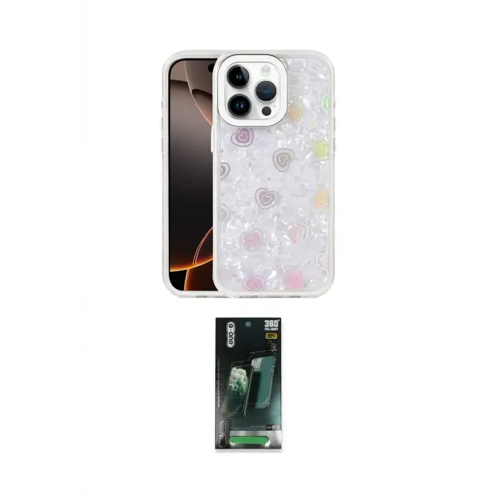 ieg™ iPhone 15 Pro Kılıf Odak Prime - Şeffaf 360 Full Body Arka Koruyucu