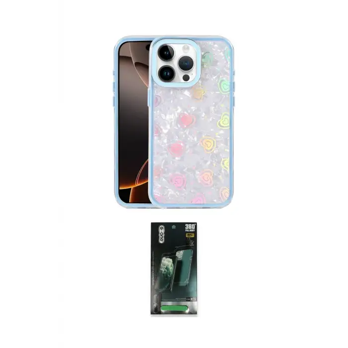 ieg™ iPhone 15 Pro Kılıf Odak Prime - Şeffaf 360 Full Body Arka Koruyucu