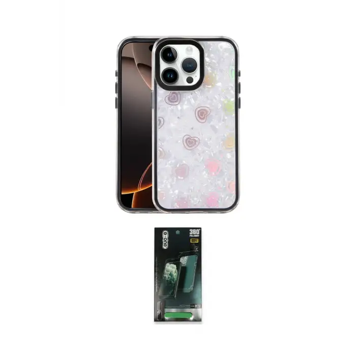 ieg™ iPhone 15 Pro Kılıf Odak Prime - Şeffaf 360 Full Body Arka Koruyucu