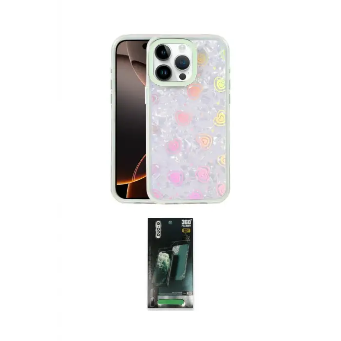 ieg™ iPhone 15 Pro Kılıf Odak Prime - Şeffaf 360 Full Body Arka Koruyucu