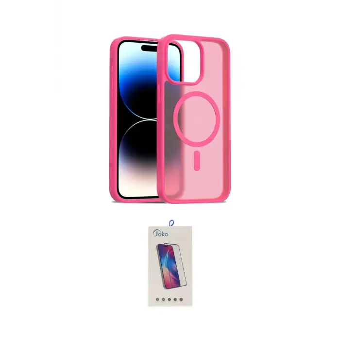 ieg™ iPhone 15 Pro Kılıf Siluet Minimal Prime - Siyah Joko 5D Cam