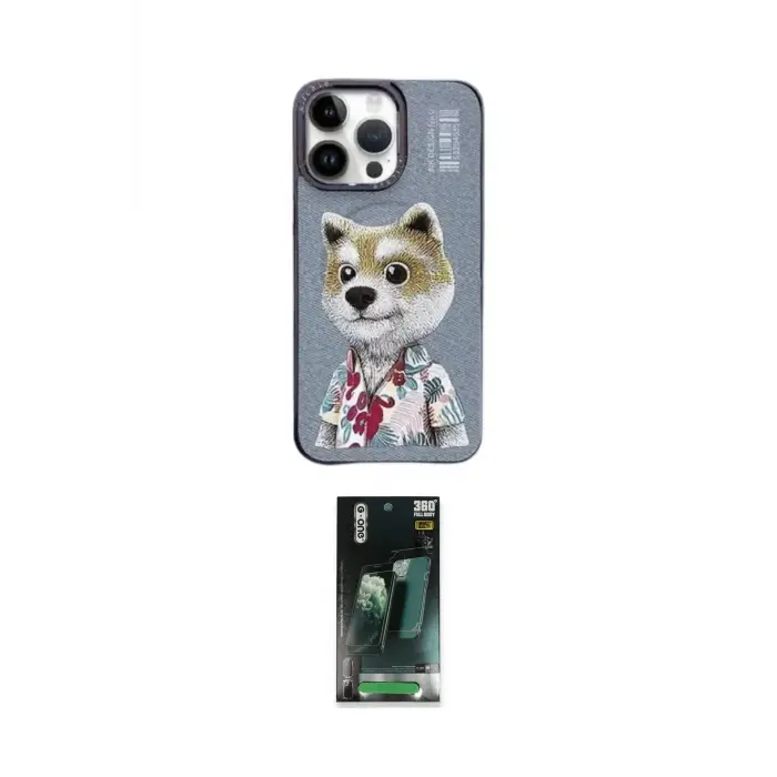 ieg™ iPhone 15 Pro Kılıf Siluet Modern Özel Seri - Şeffaf 360 Full Body Arka Koruyucu