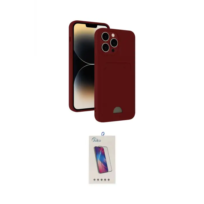ieg™ iPhone 15 Pro Kılıf Vadi Çizgi Prime - Siyah Joko 5D Cam